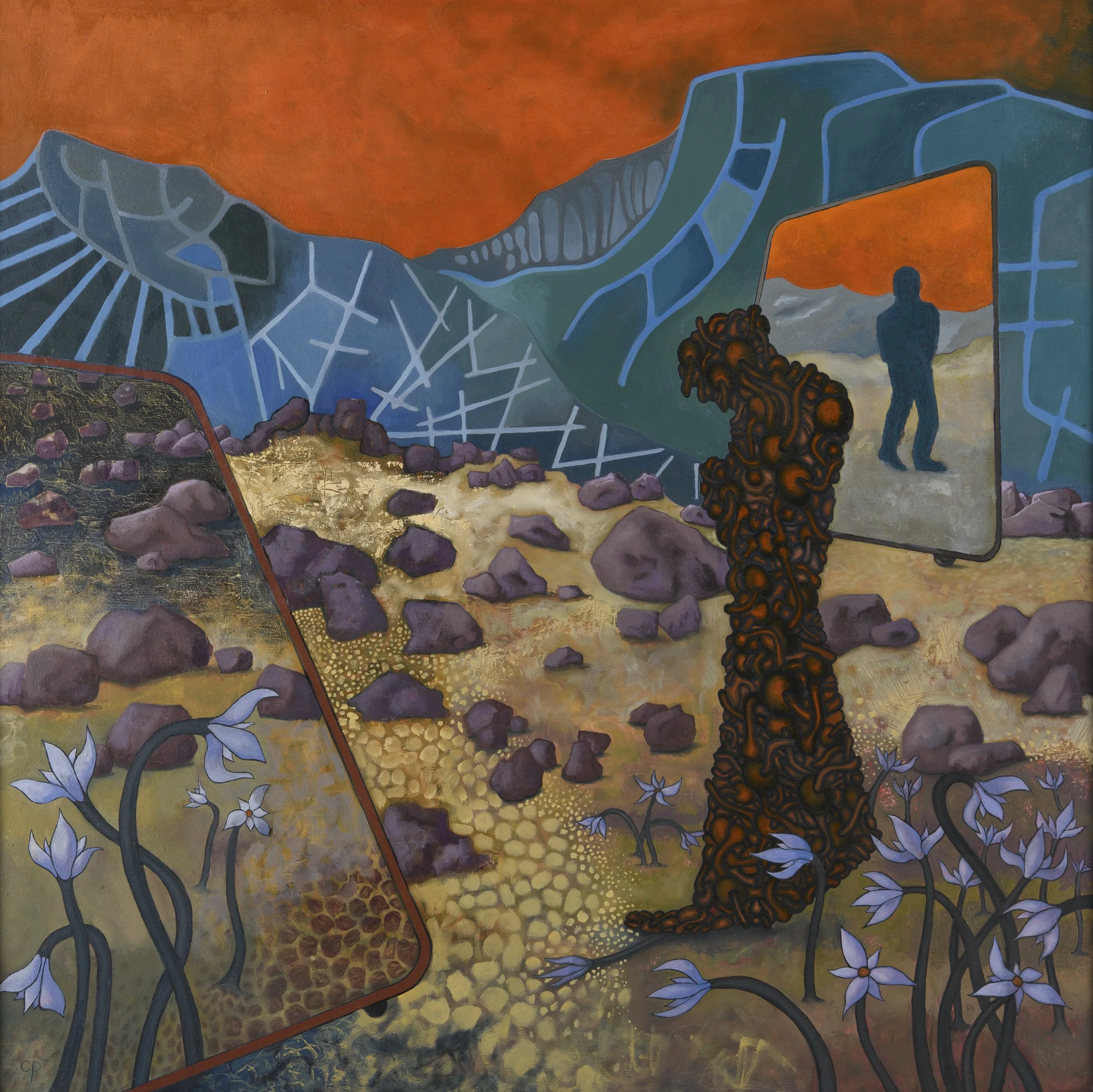 The Threat, 2023, oil on canvas, 90x90cm