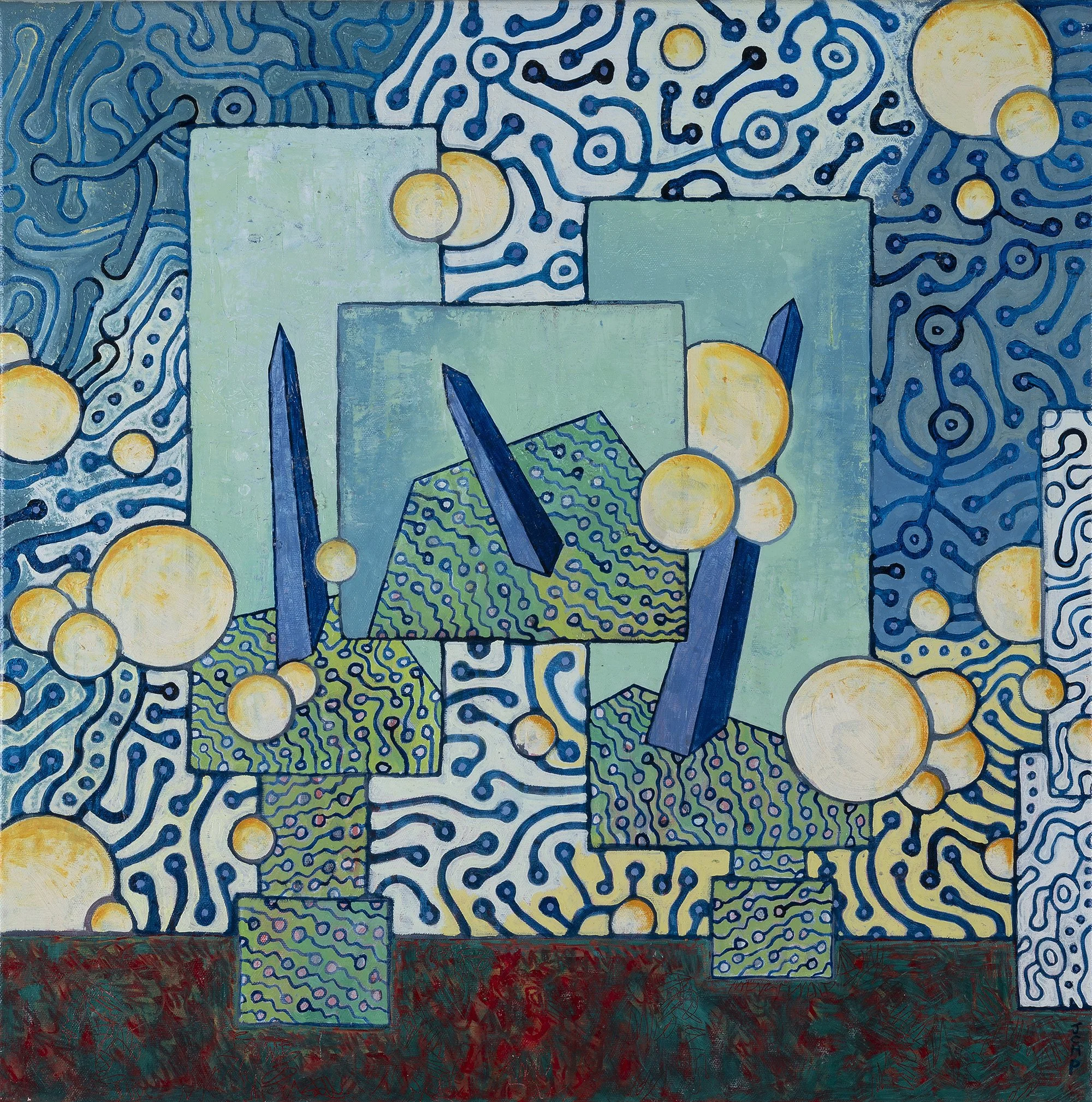 Circuit III, 2008, Oil on canvas, 60x60cm