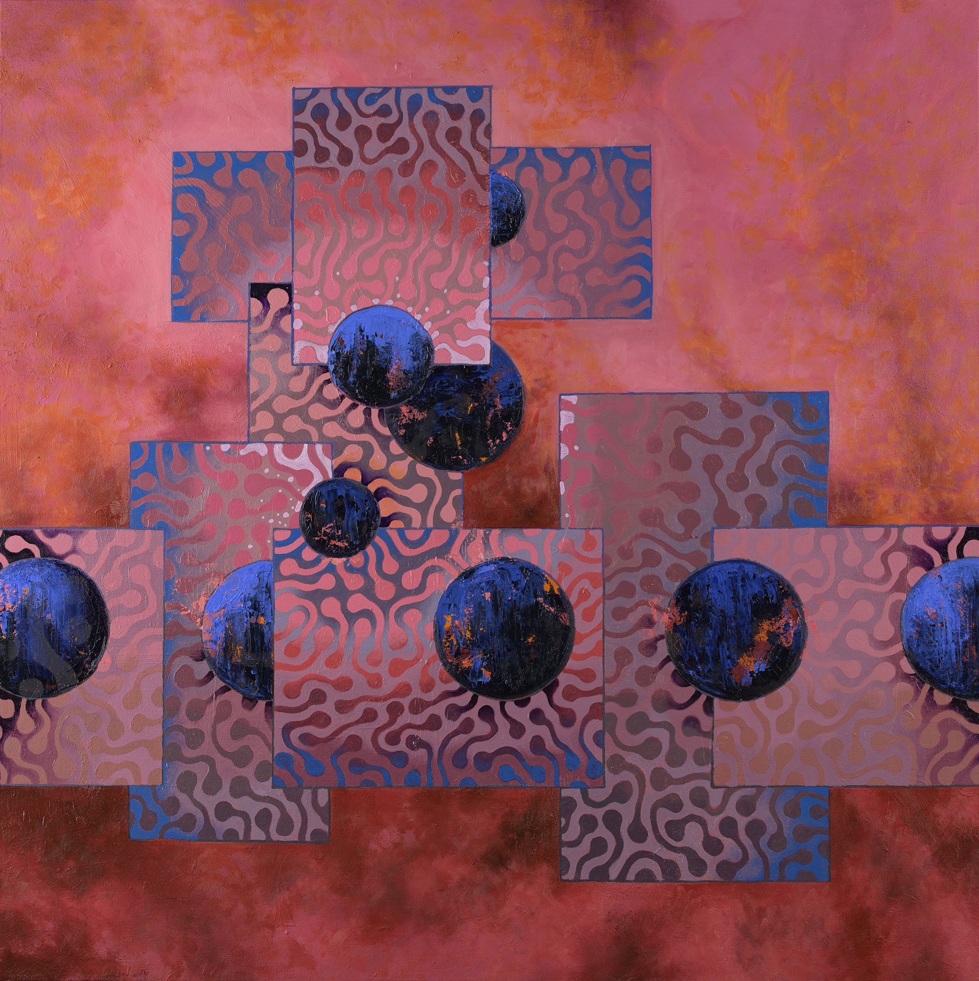 Dopamine IV, 2025, oil on canvas, 90x90cm
