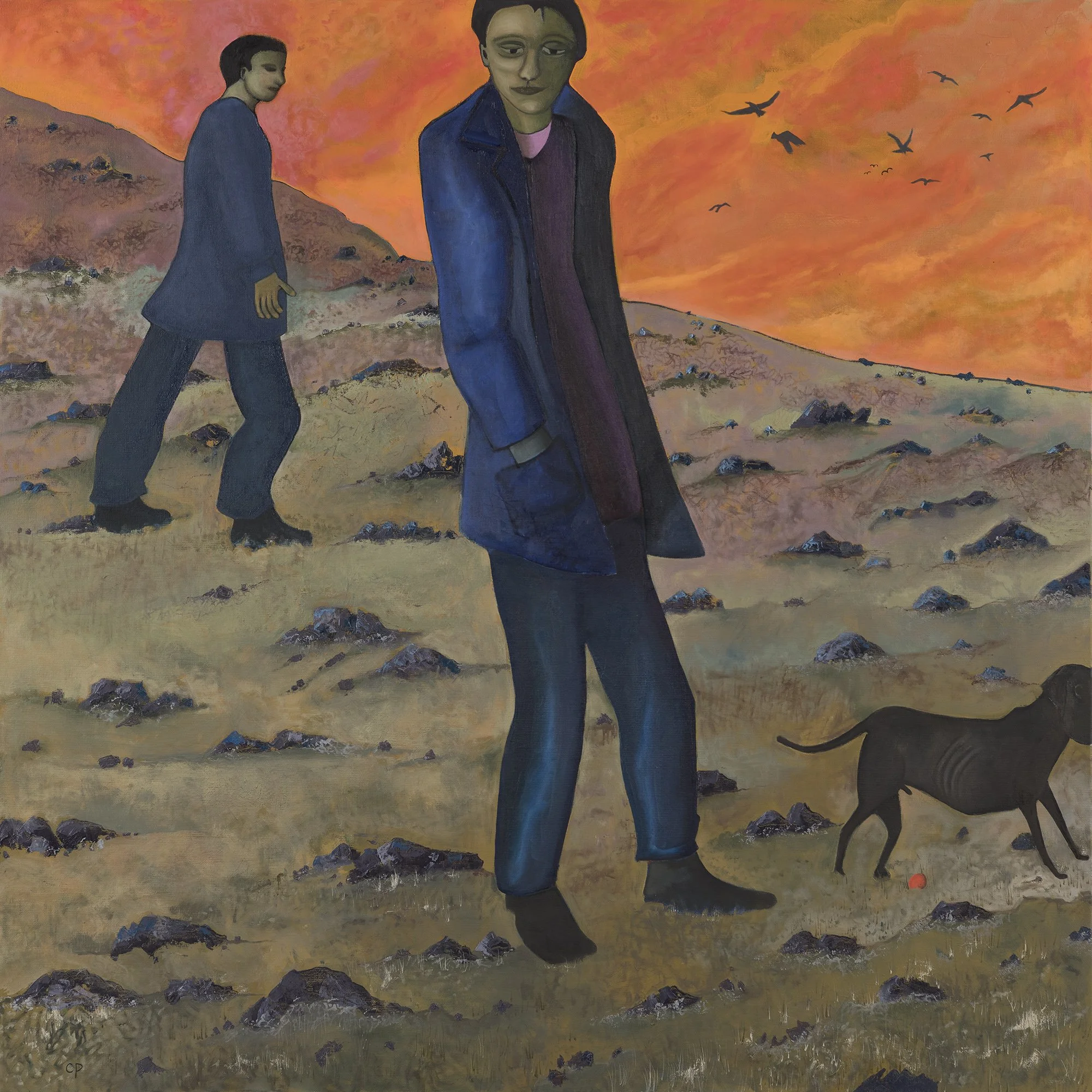 Black Dog, 2017, oil on canvas, 100x100cm