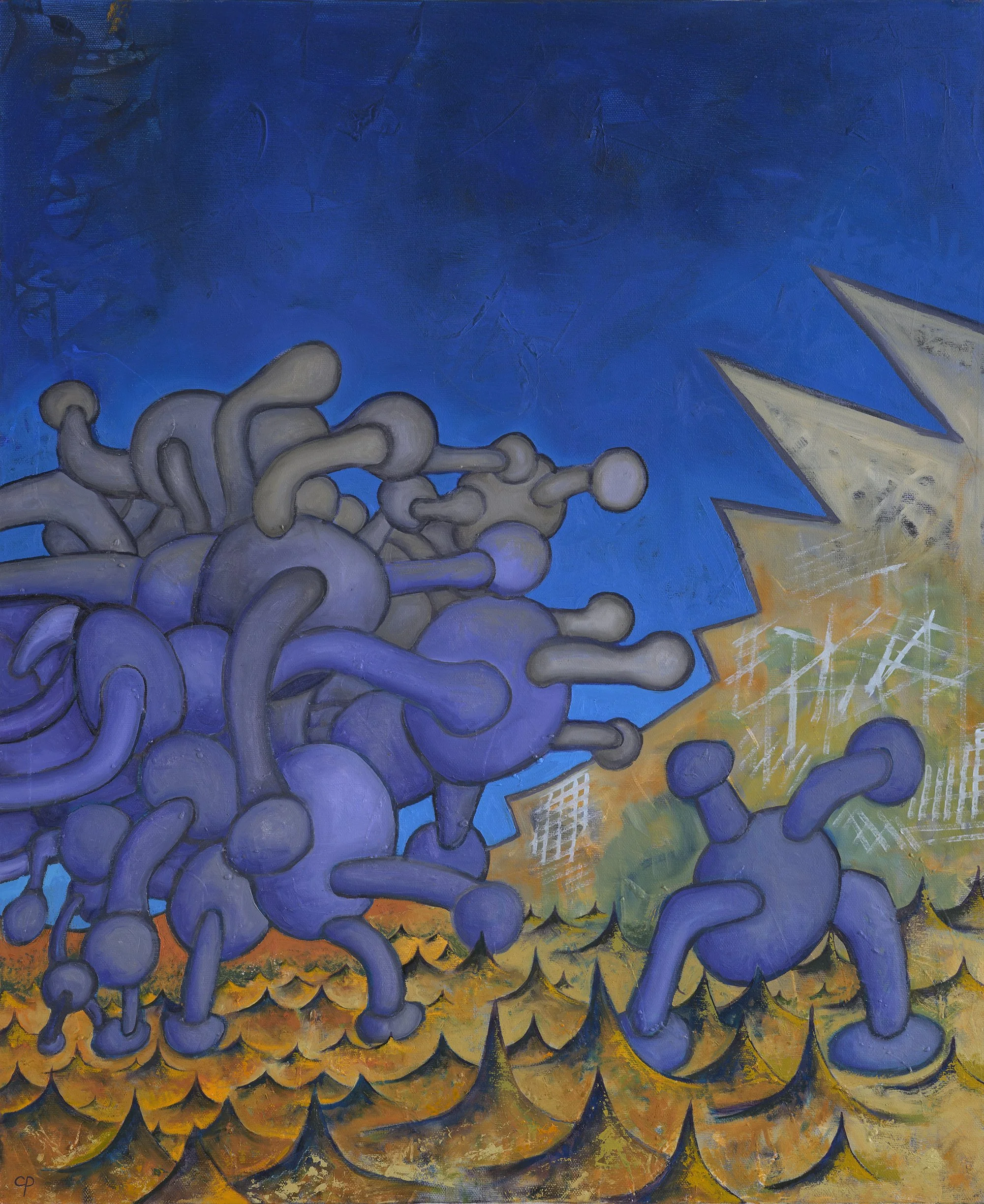 Escape, 2022, oil on canvas, 73x60cm