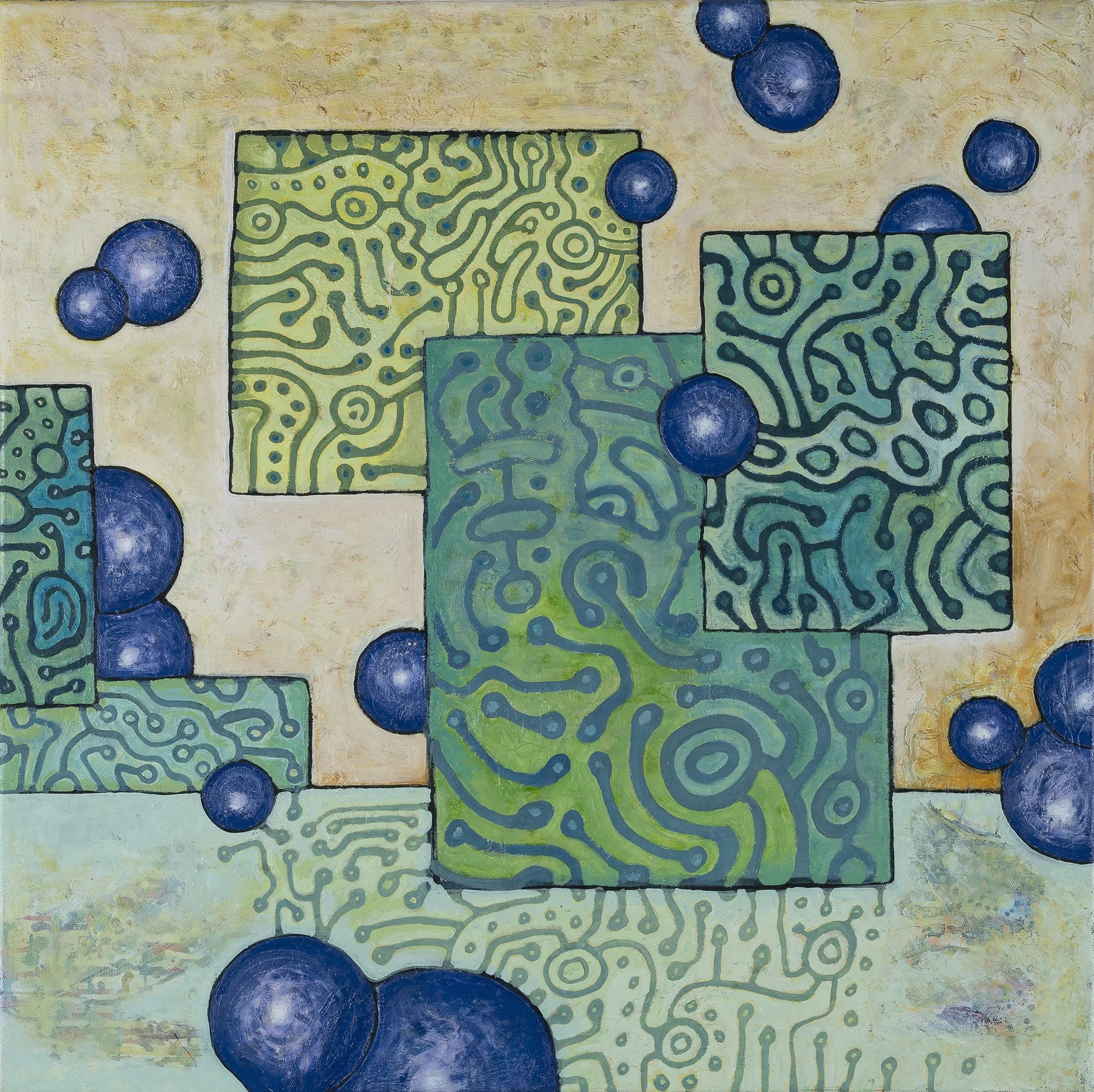 Circuit I, 2007, oil on canvas, 60x60cm