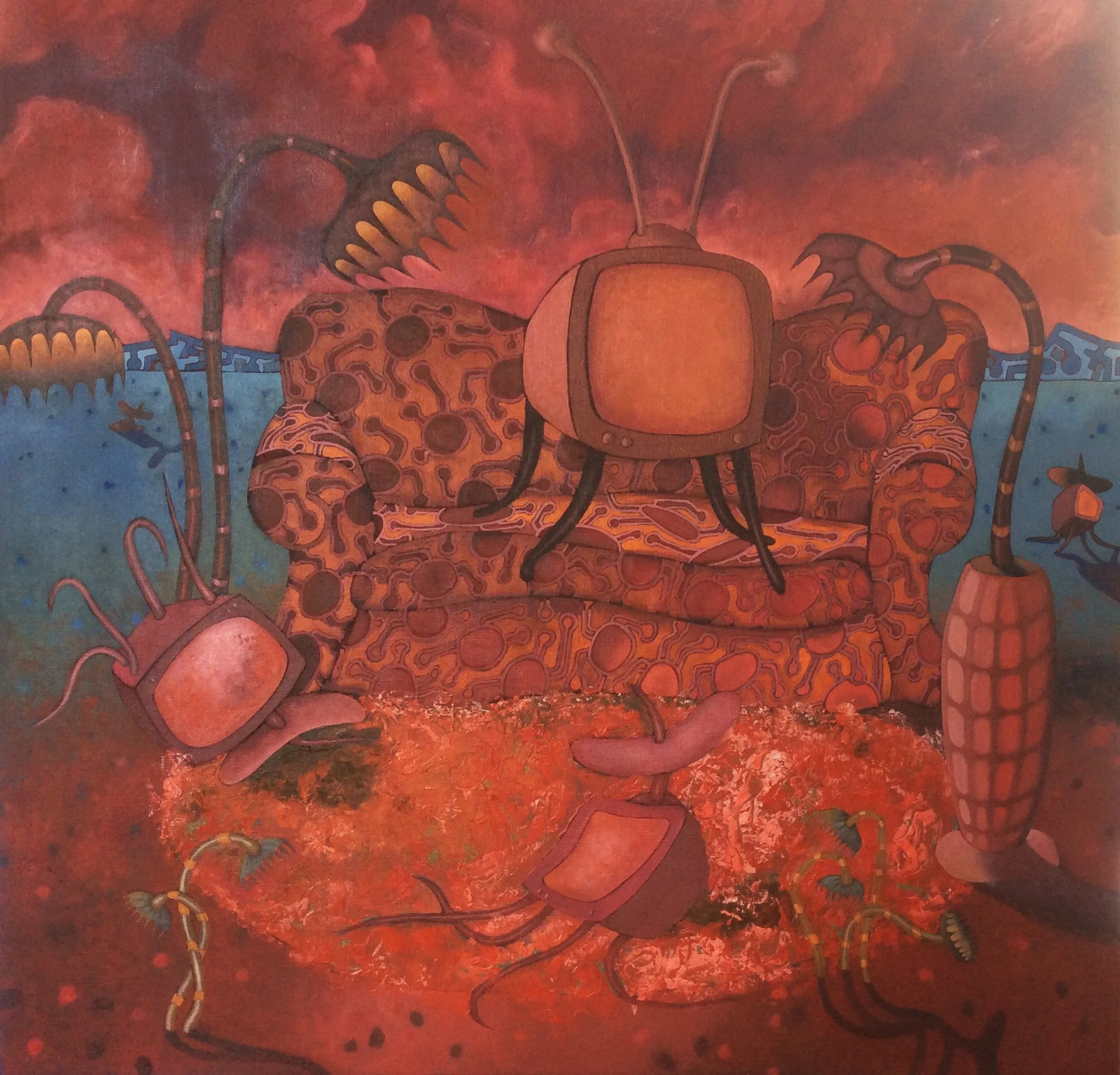 Anthropomorphic Afternoon, 2021, oil on canvas, 90x90cm