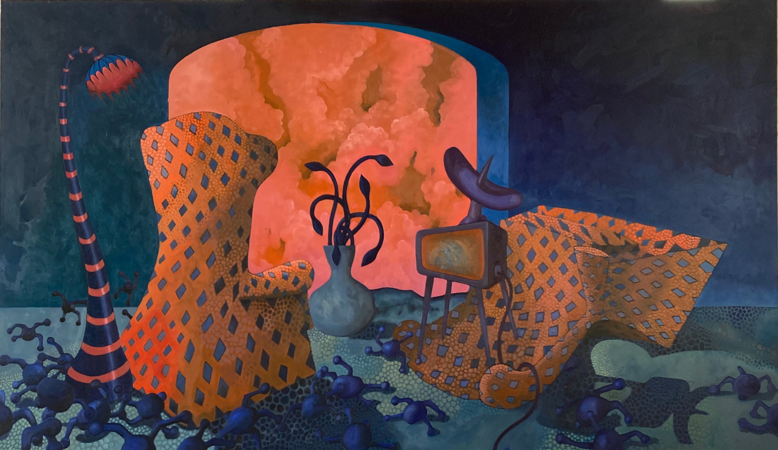 Anthropomorphic Afternoon II, 2024, oil on linen, 119x190cm
