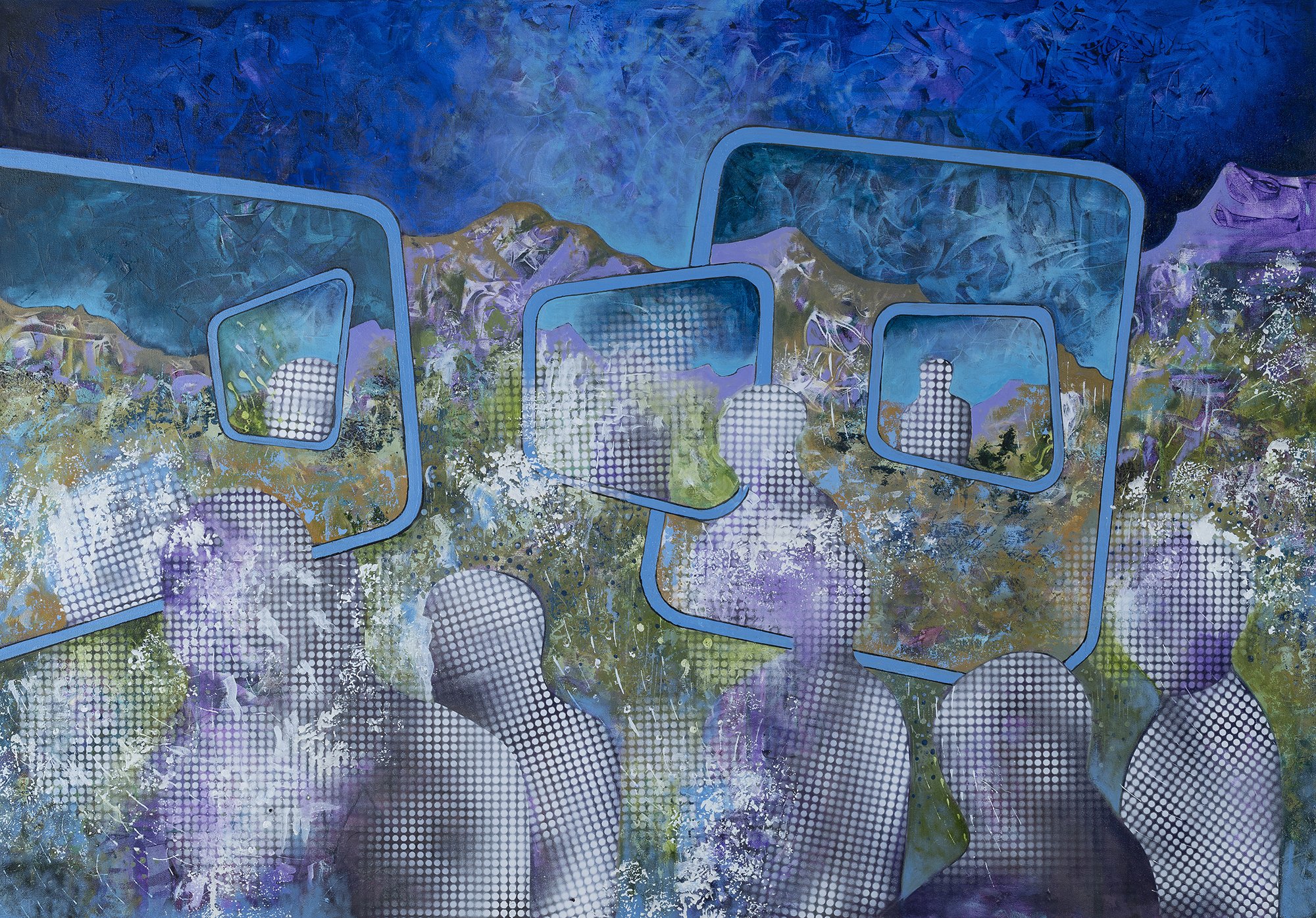 Agnosia and Alexia, 2019/26, oil on canvas, 80x100cm