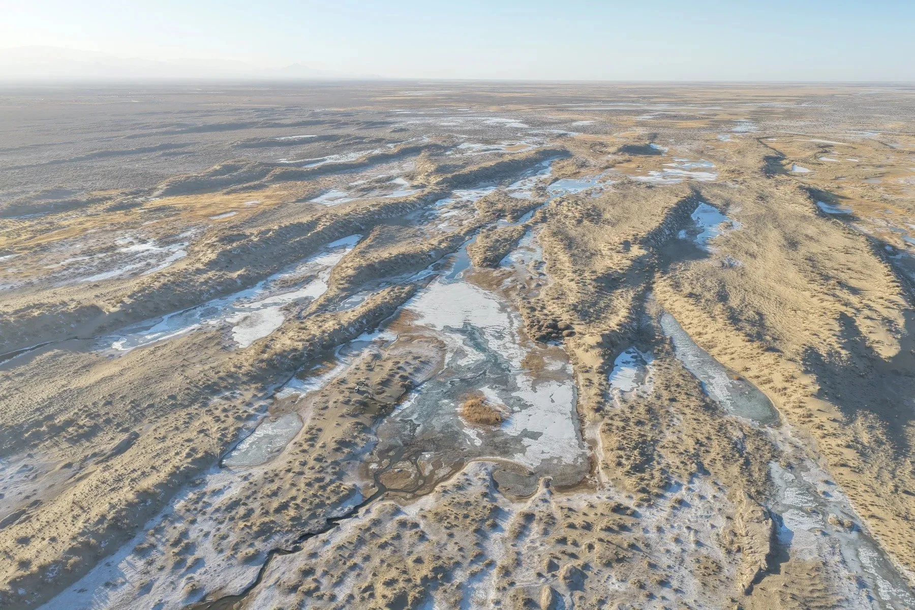 Winter waterways · Qaidam Basin