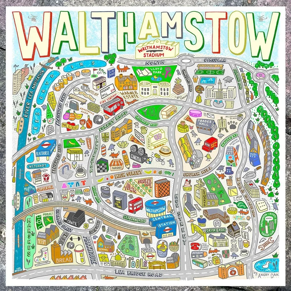 Illustrated Map of Walthamstow