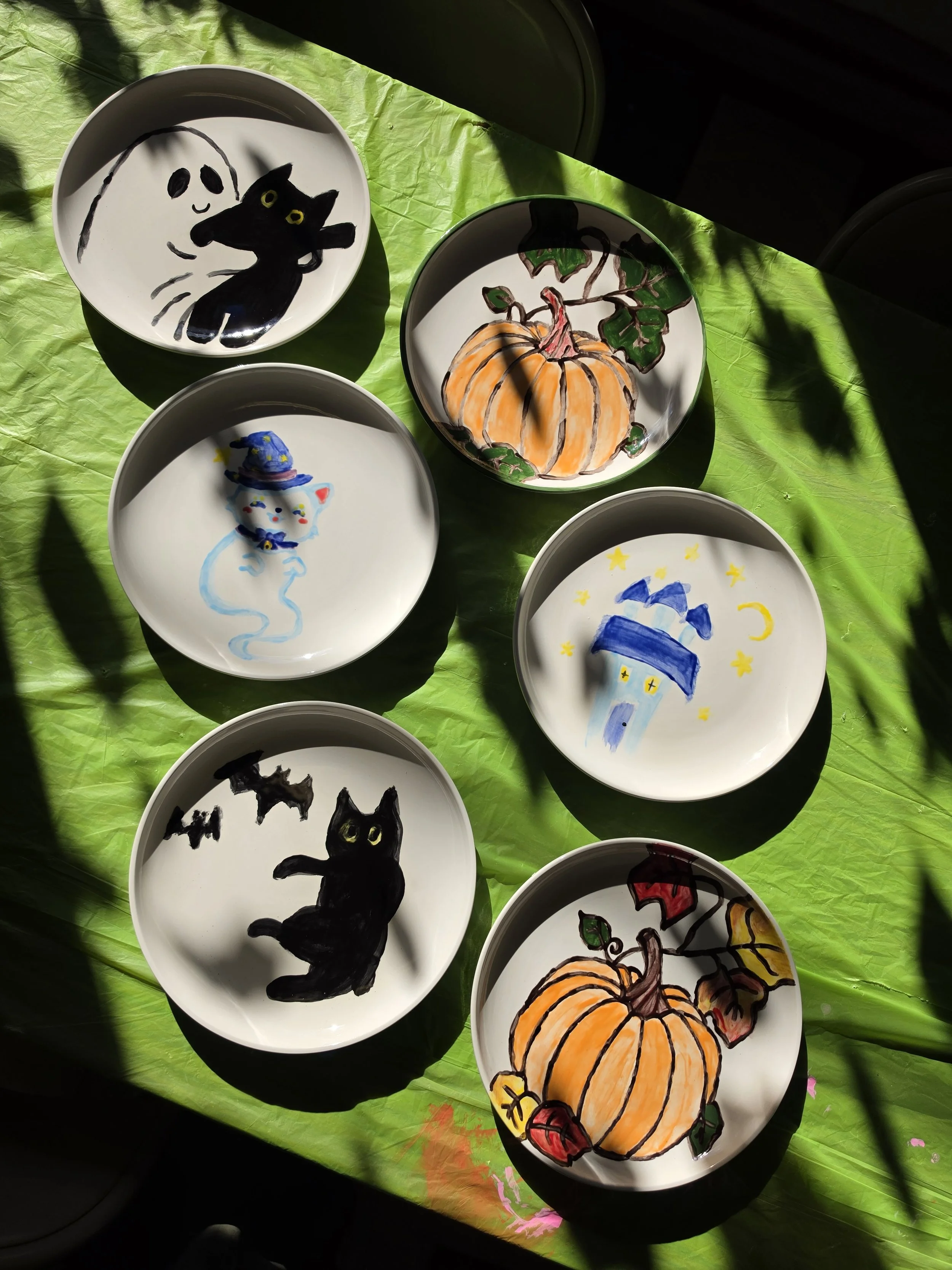 finished plates glazed during an event at our local brewery