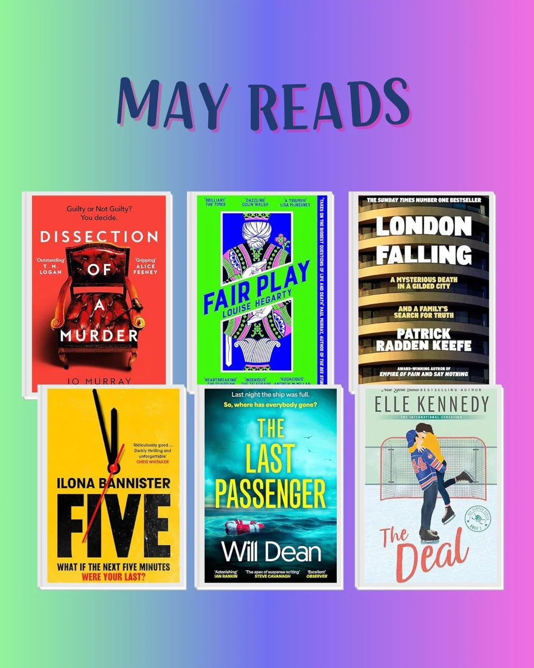 With so many exciting things going on behind the scenes, I've not been able to write a lot this month! Hopefully I can talk about that all soon, but in the meantime, lack of writing has meant loads of reading time, yay. 

Here are my five star reads 