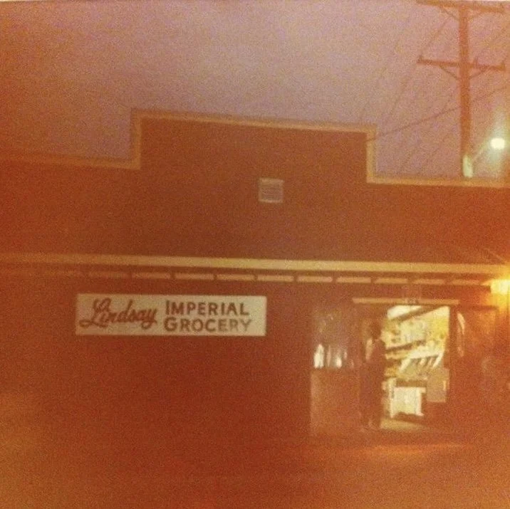 Archival photograph of Lindsay Imperial Grocery, the family business established by the founder's grandfather