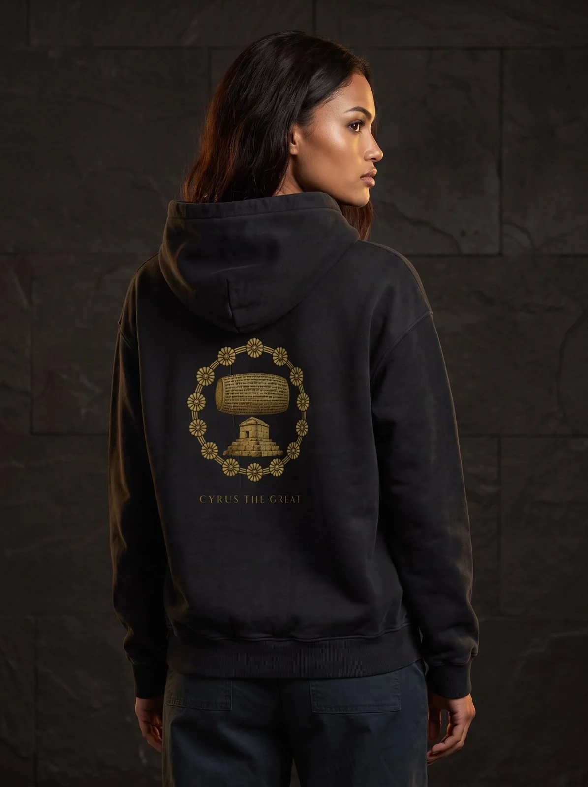Cyrus the Great Hoodie · €99 – The Cyrus Cylinder above the tomb at Pasargadae.