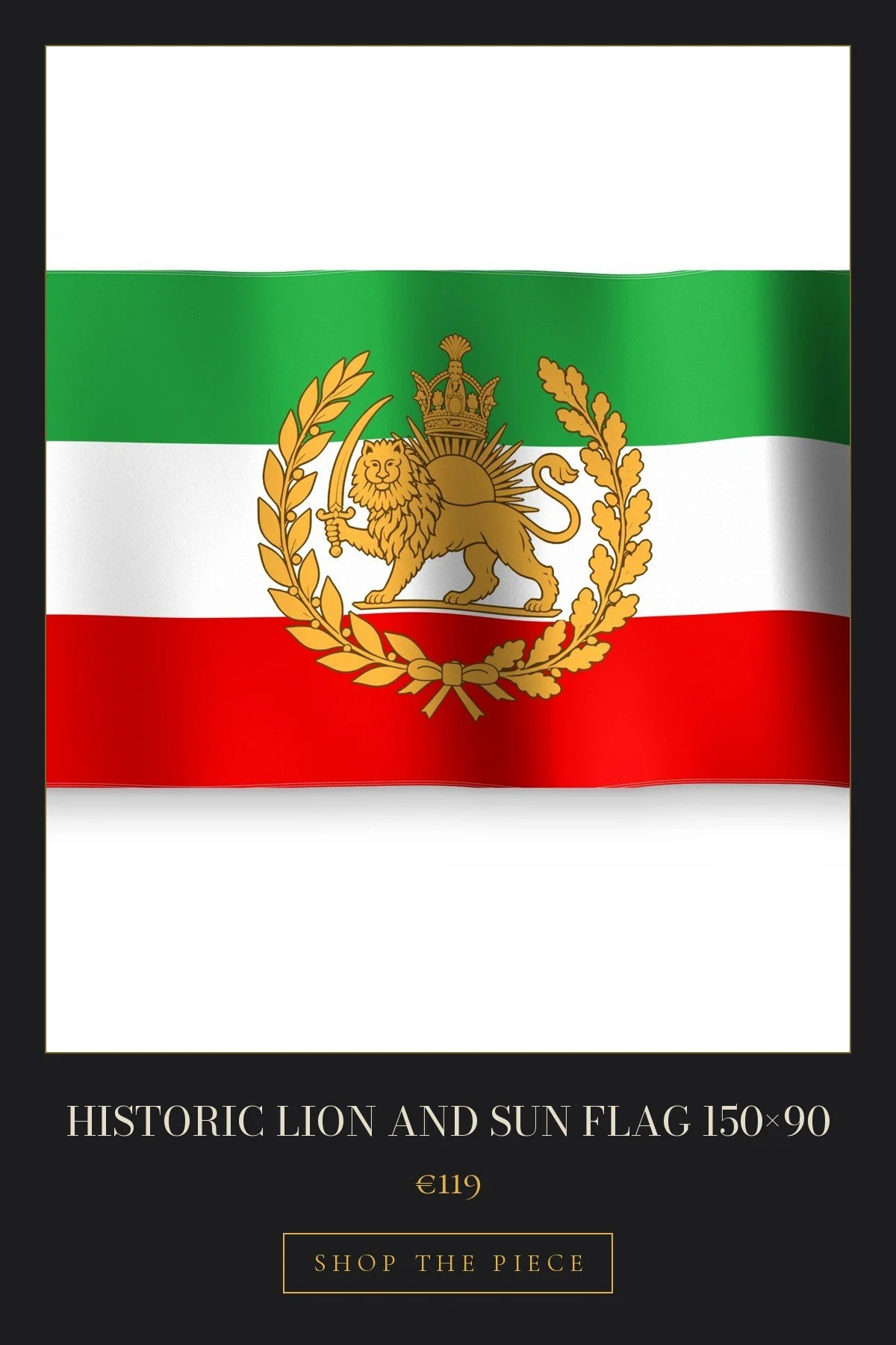 Historic Lion and Sun Flag 150×90 | €119