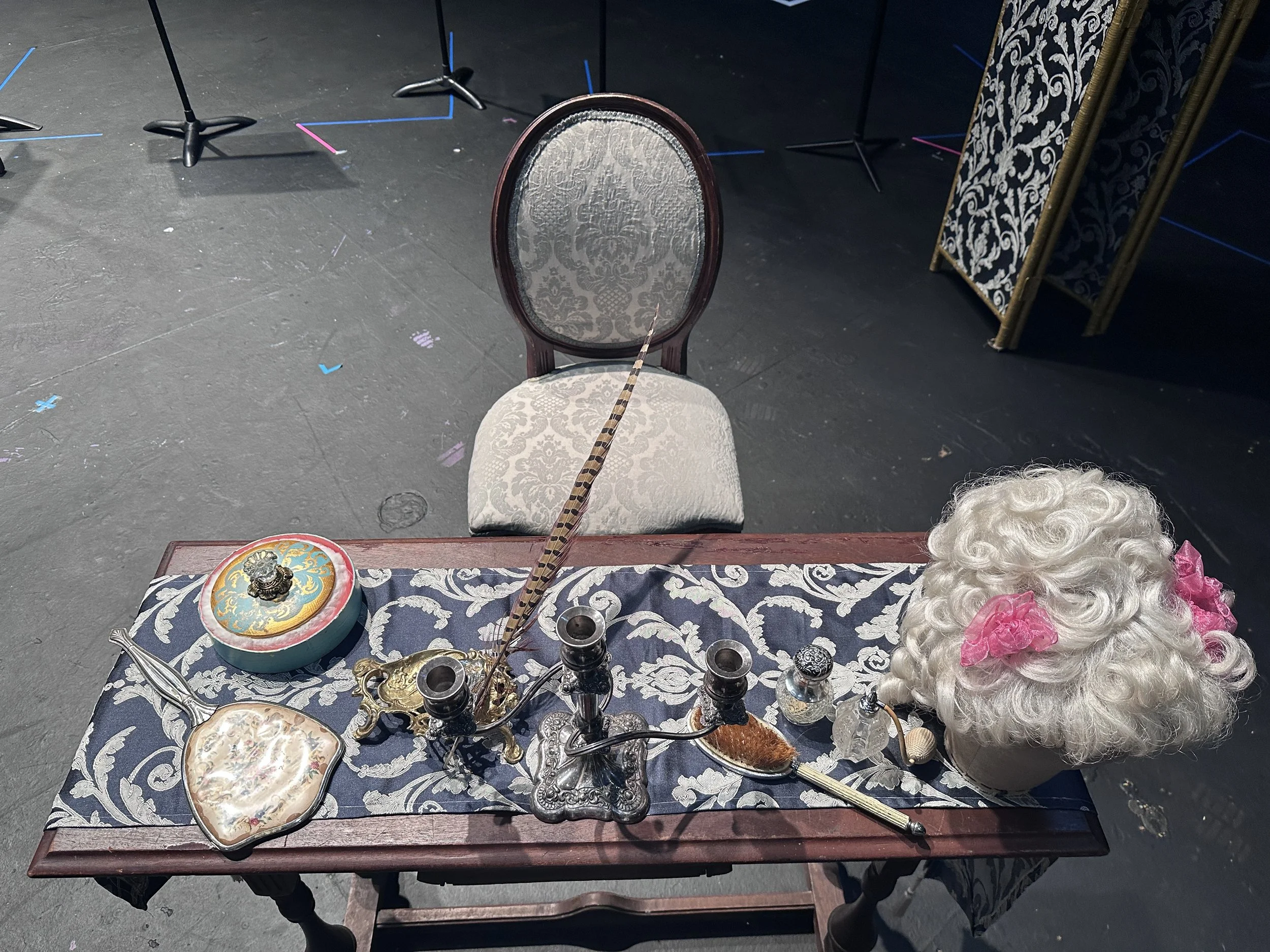 Process photo taken by me of how the Countesses table was meant to be set up