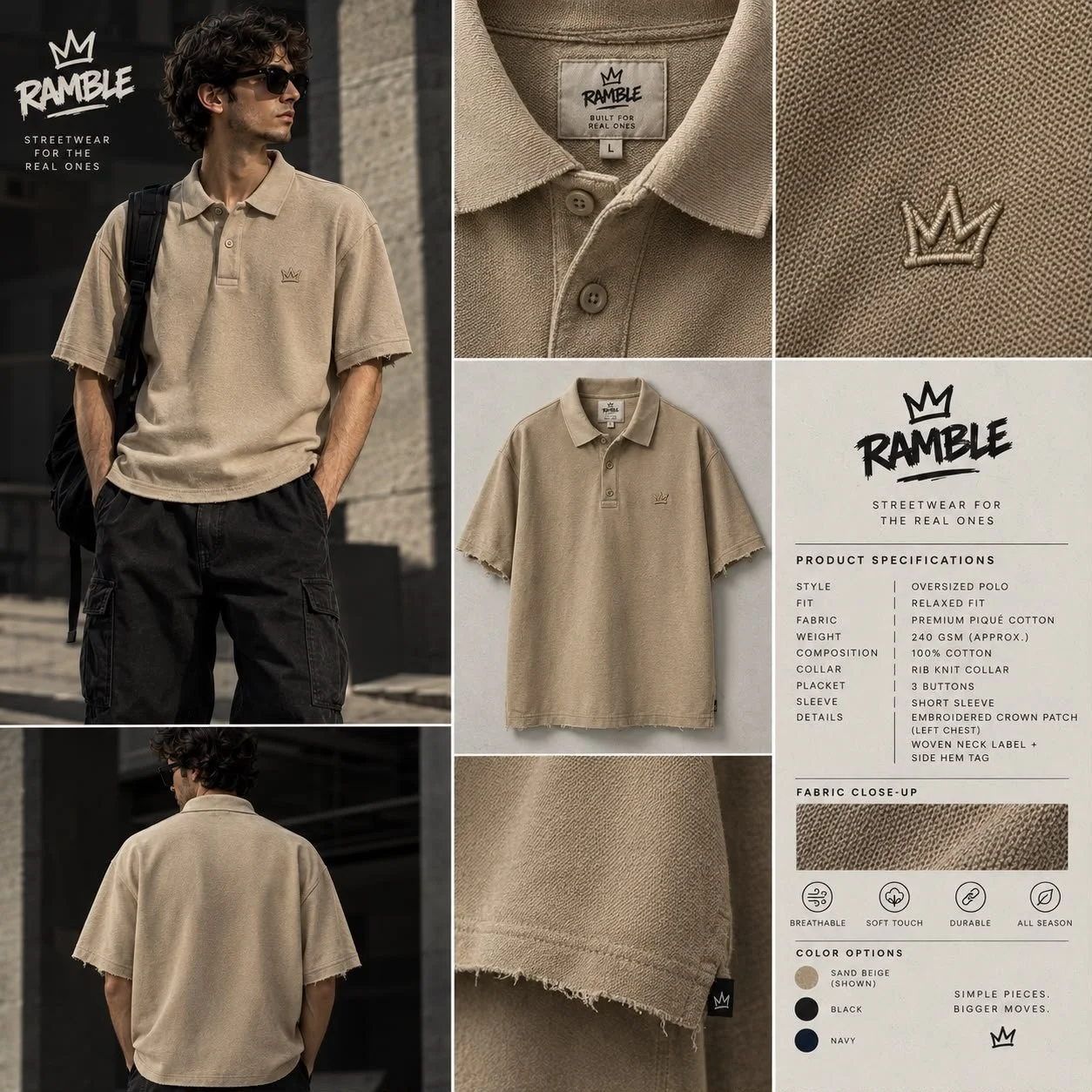 ramble polo shirt and pant set