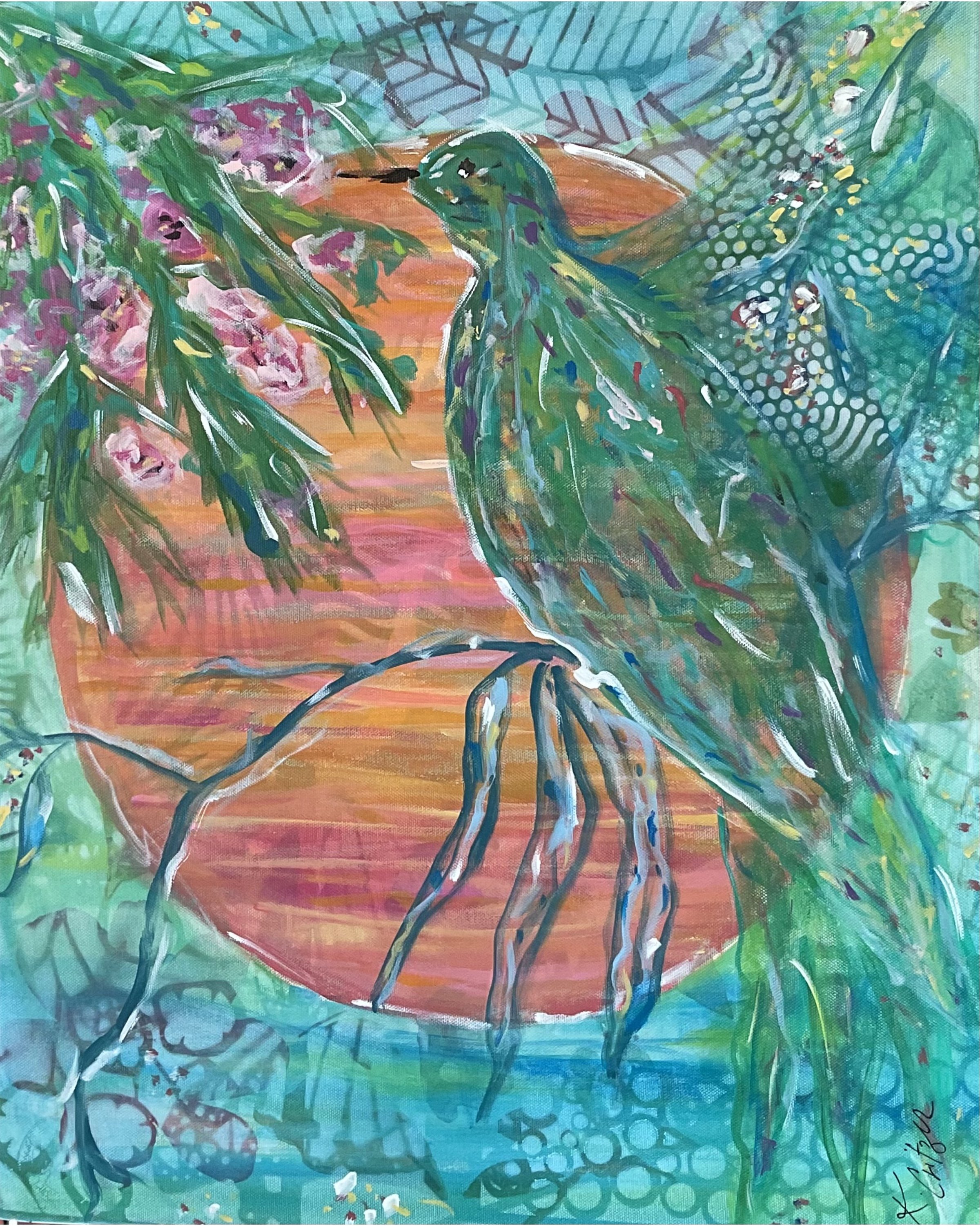 'The Tender Wild'' Abstract Nature Gallery Wrapped Canvas