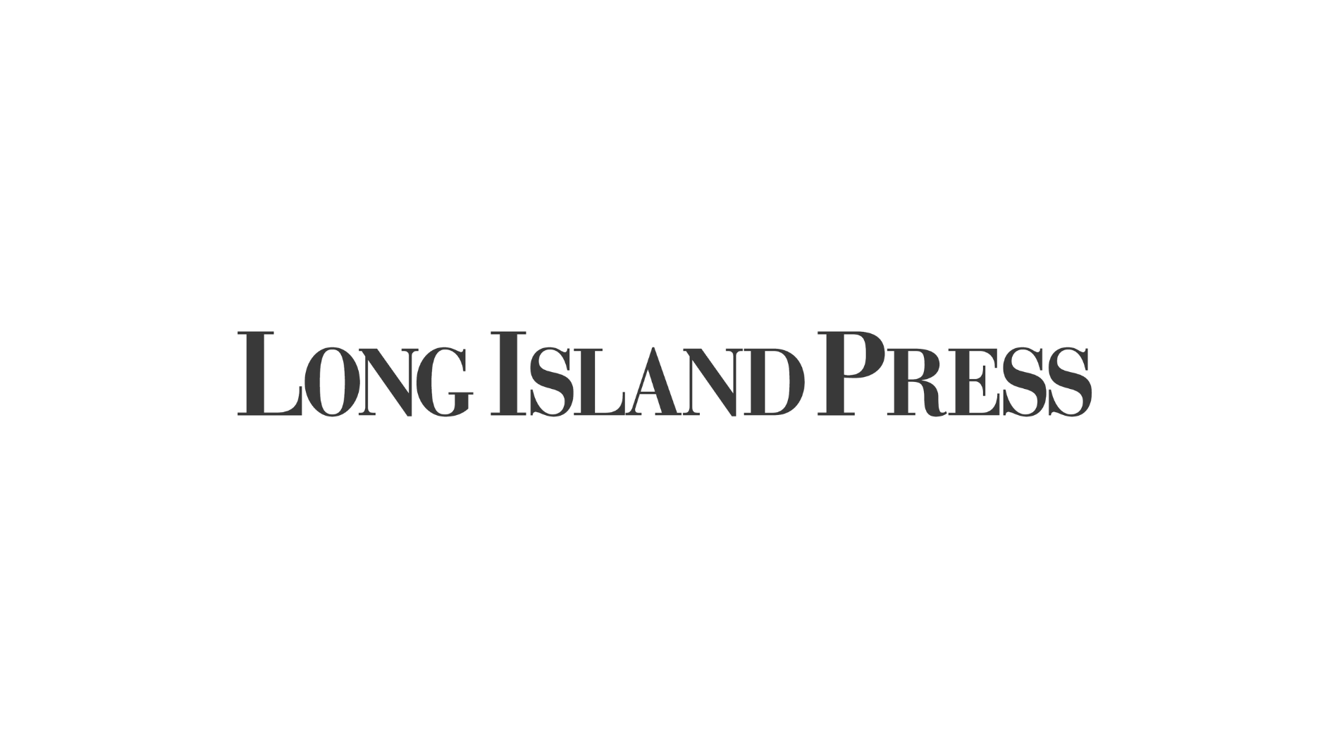 Long Island Press logo in dark gray text on a black background
