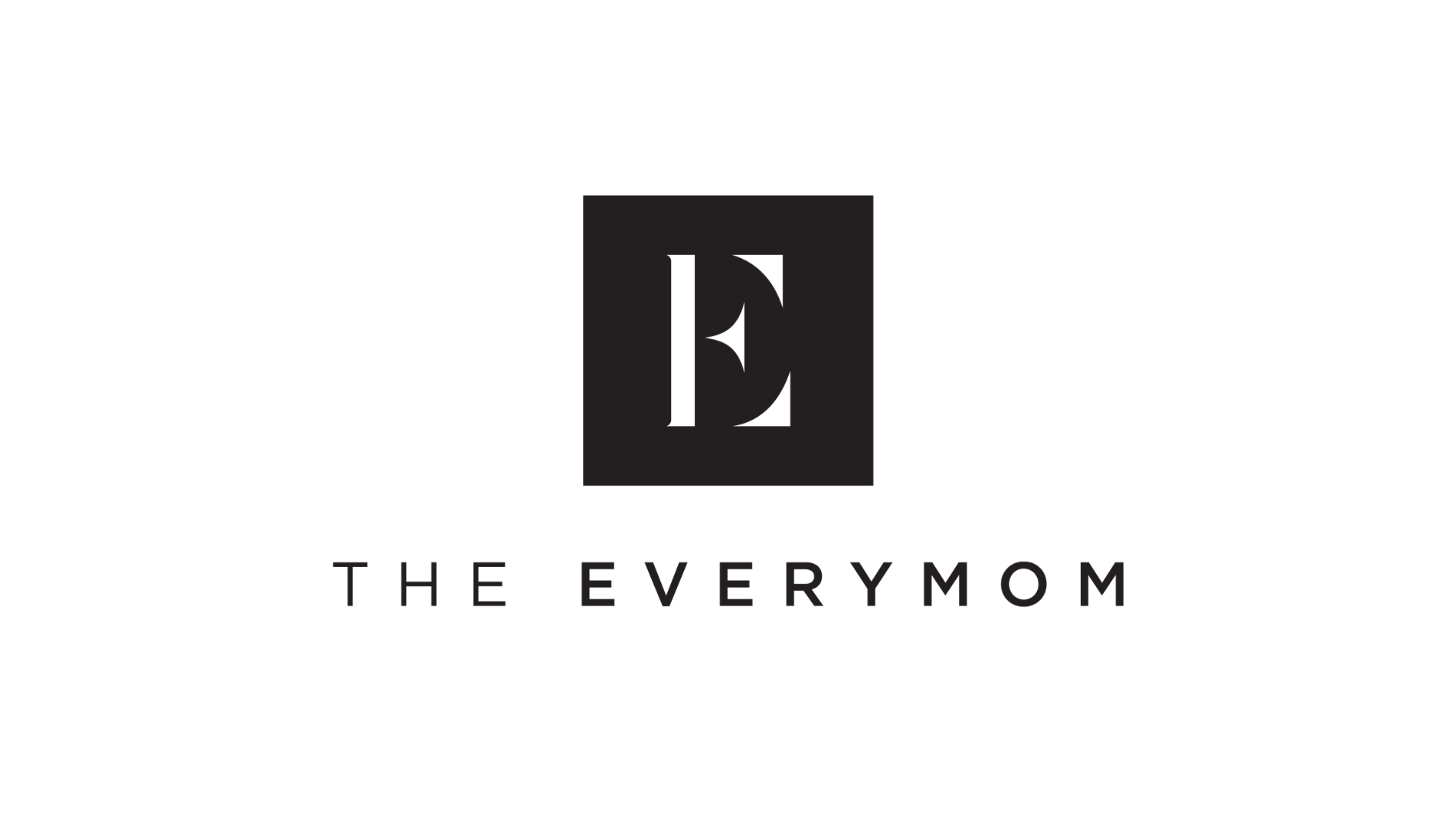 The Everymom logo featuring a stylized letter E and the words “THE EVERYMOM” on a black background