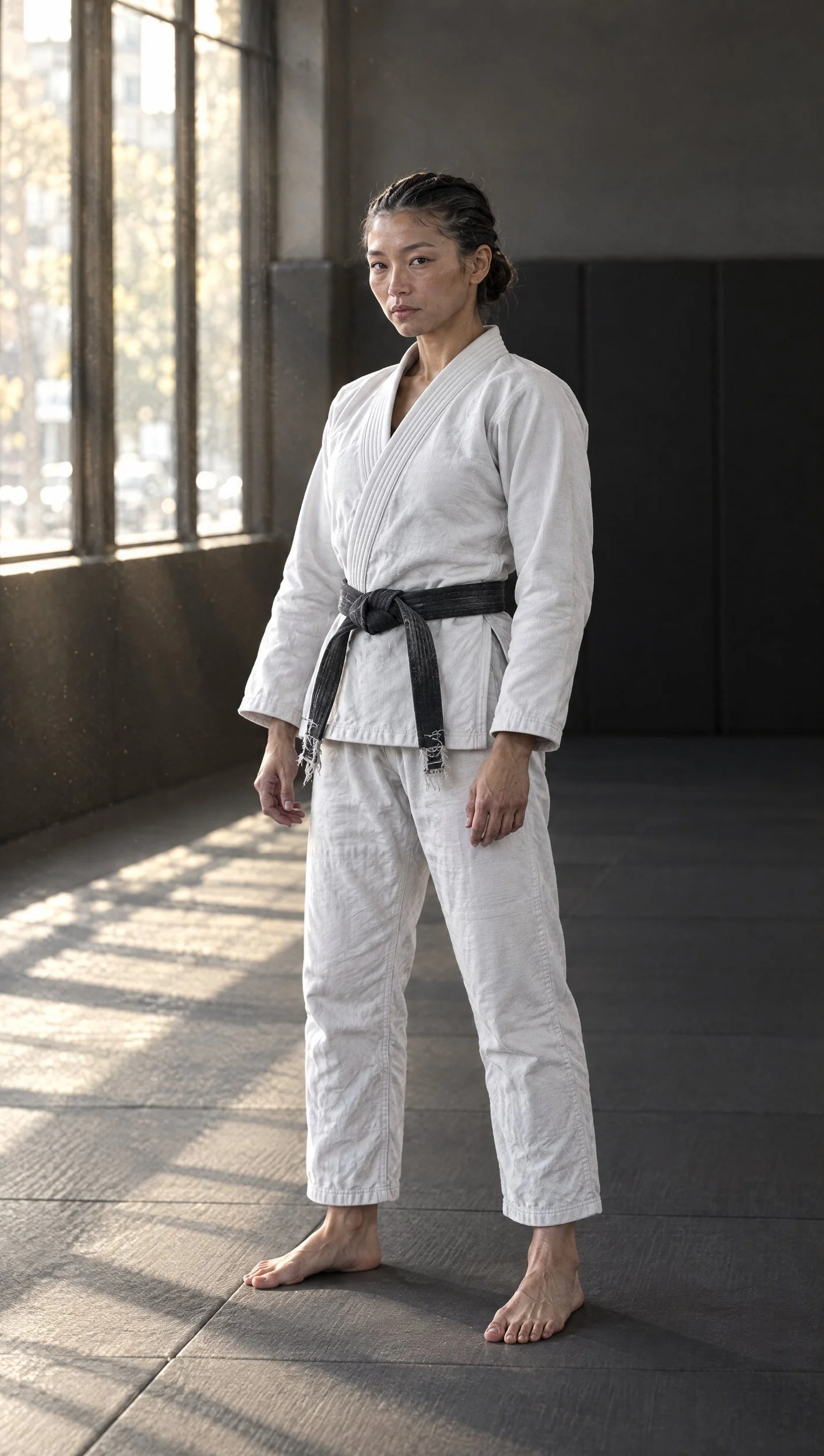 Black belt. One face, locked across every belt.