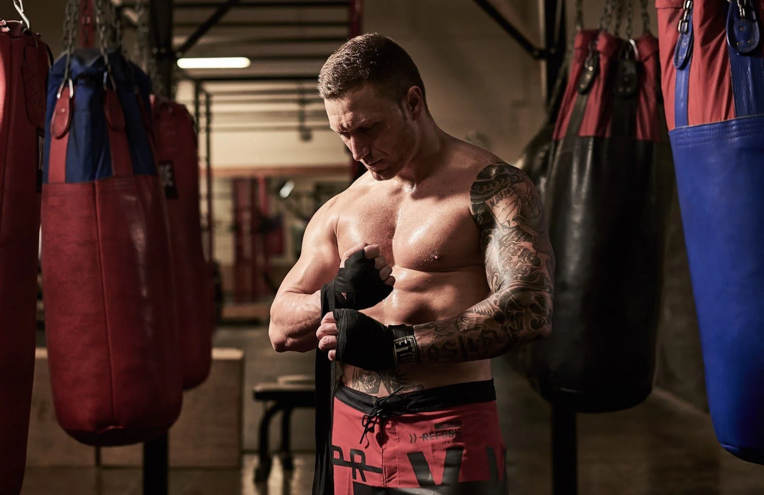 Athlete. Fighter, gym, San Francisco.