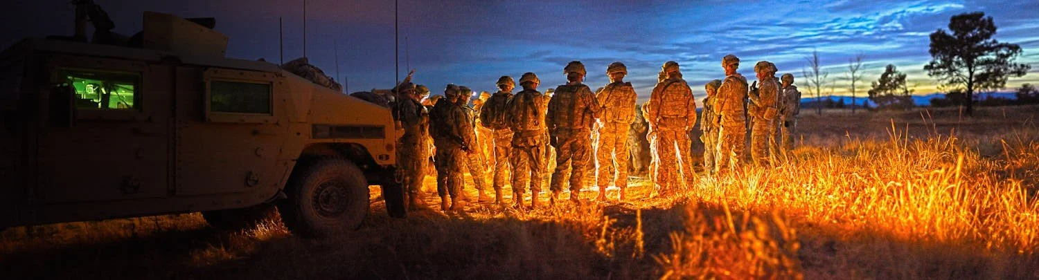 Military. Panorama, after action review.
