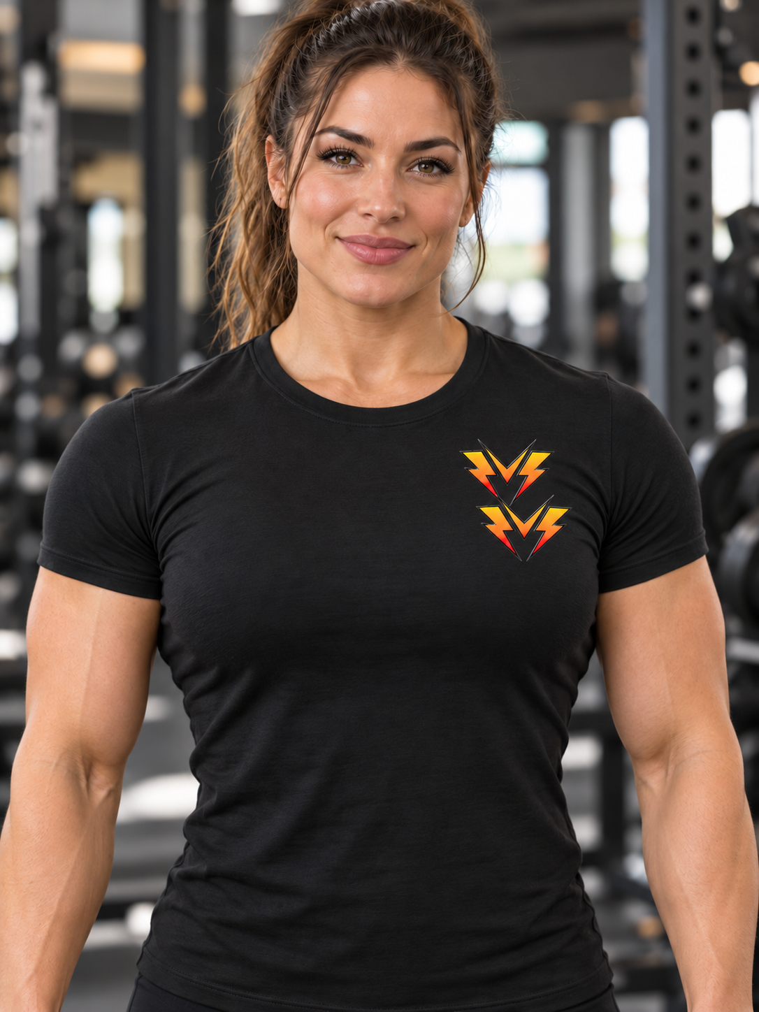 Gym shirt with stacked double M logo.png