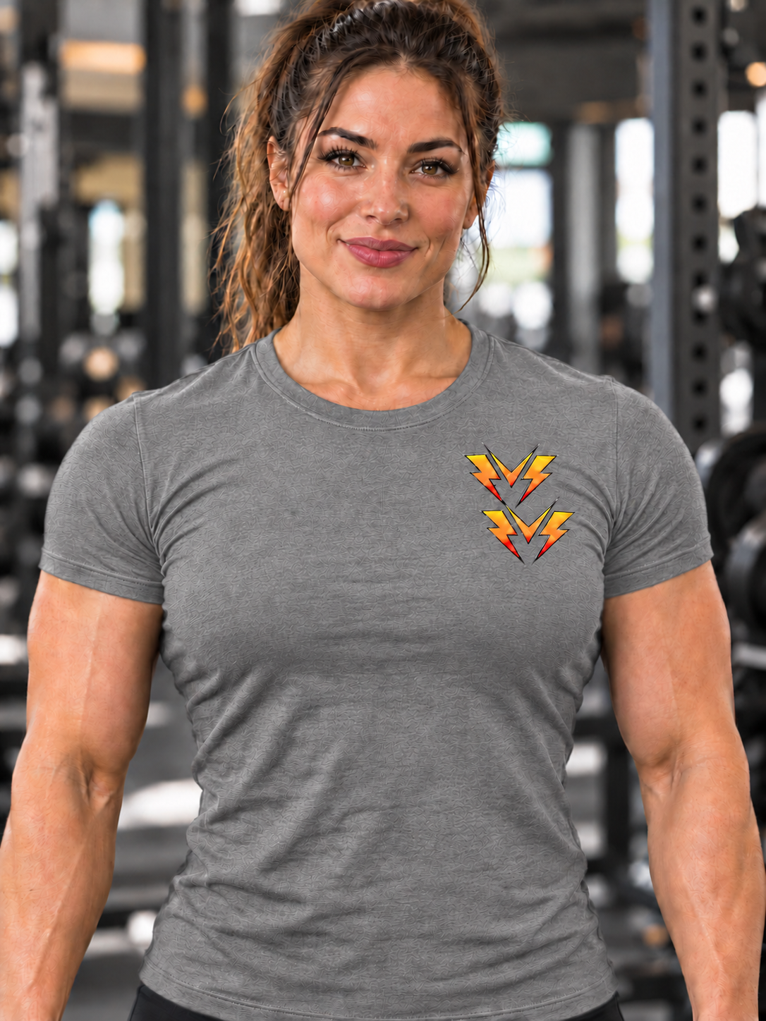 Gray shirt bodybuilder with gradient M emblems.png