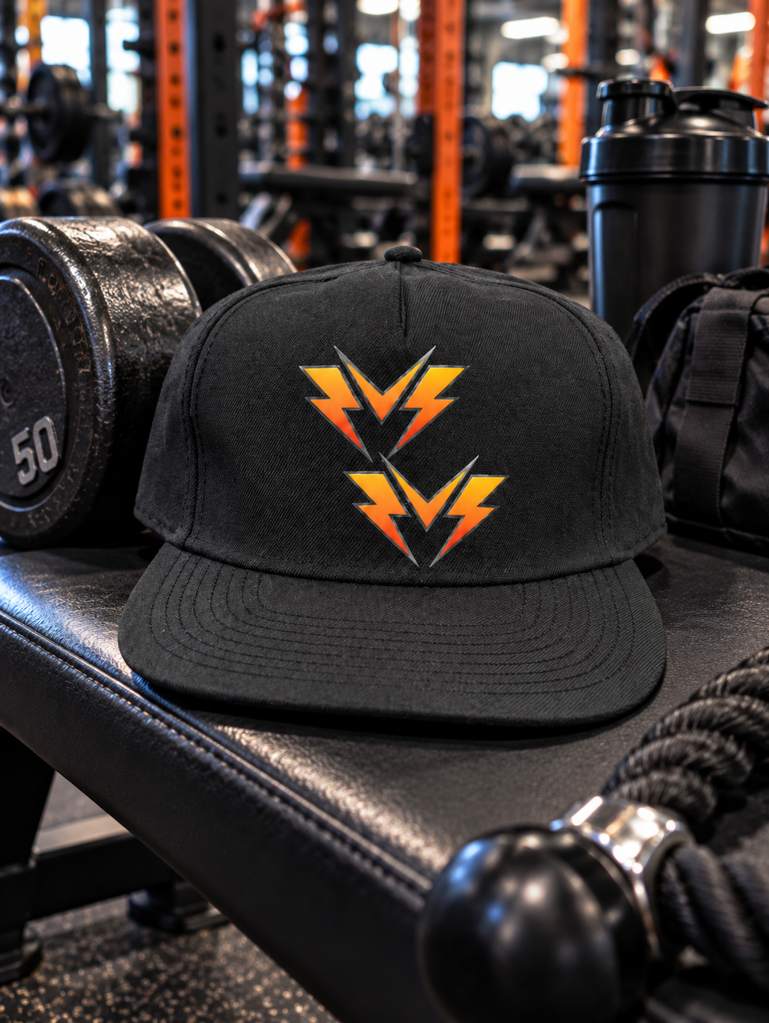 Lightning Bolt Gym Cap