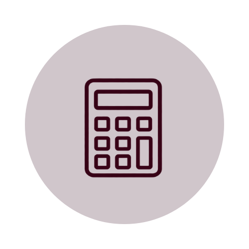 Calculator icon on a light gray background