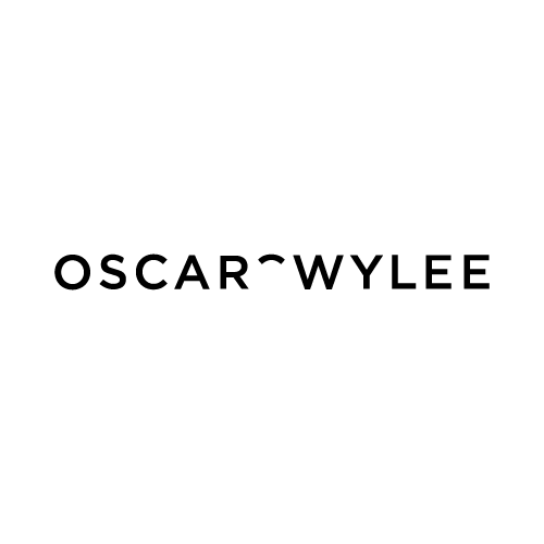 The name 'Oscar-Wylee' written in bold black letters on a white background.
