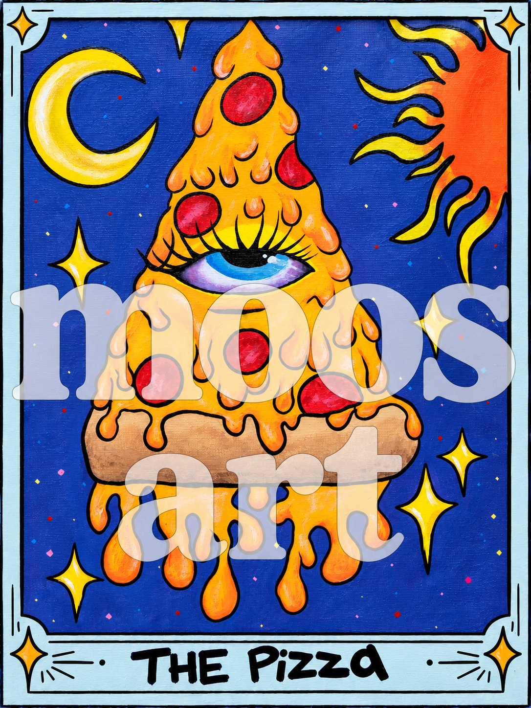 The Pizza Tarot card Print