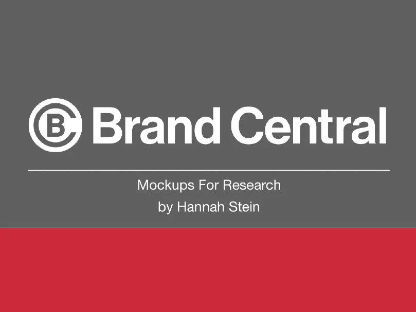 Brand Central Presentation