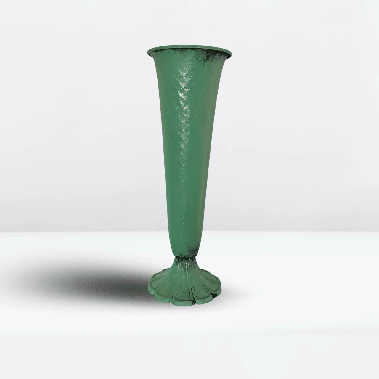 French Provincial 45cm Green Tall Footed Vase Centrepiece | Eternal Stems