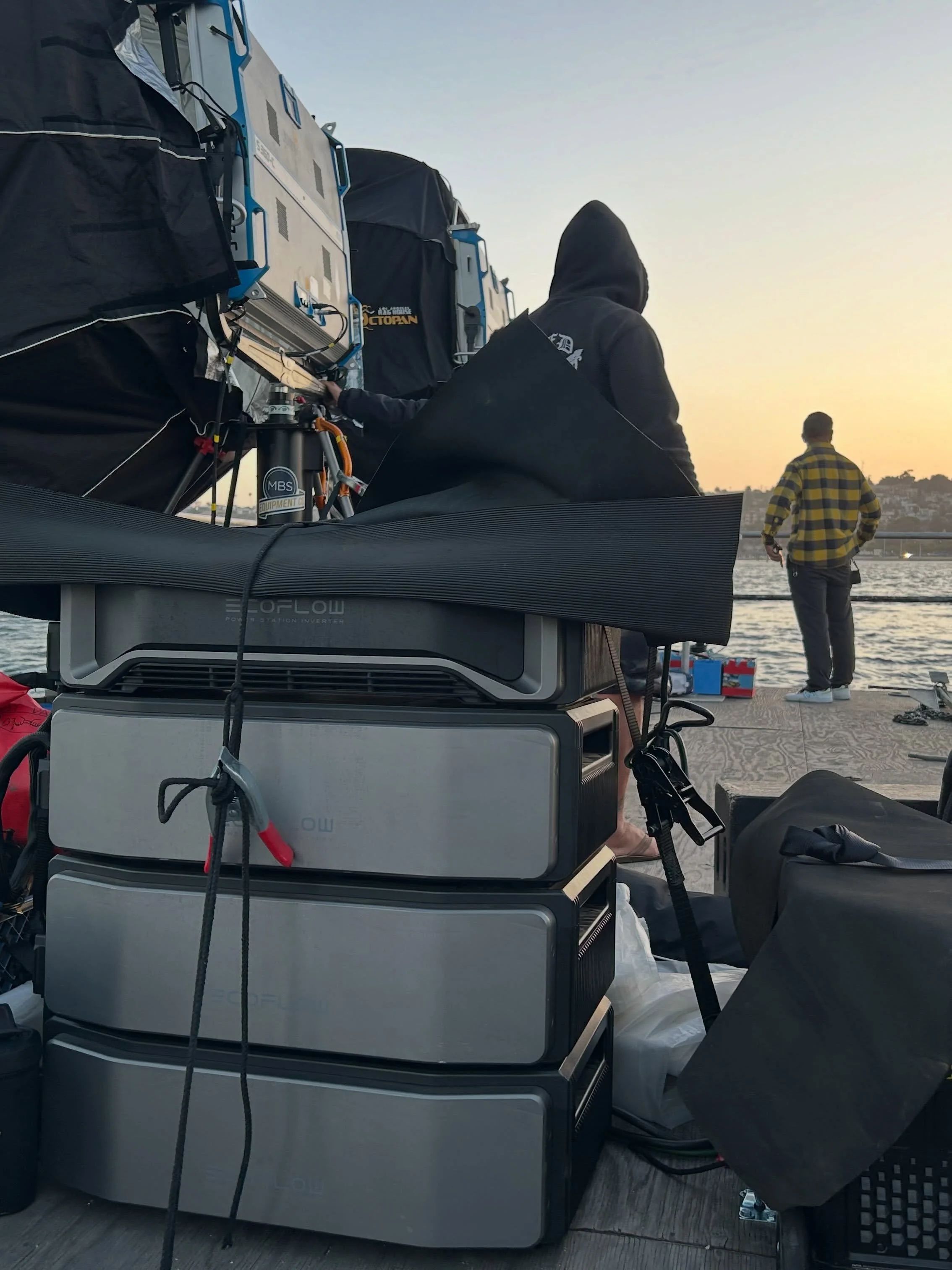 Whalefall might be the most unique film that anyone will ever work on. For a film with an environmental message, it was important to everyone involved to uphold the importance of protecting our earth behind the scenes. 

From using battery power to l