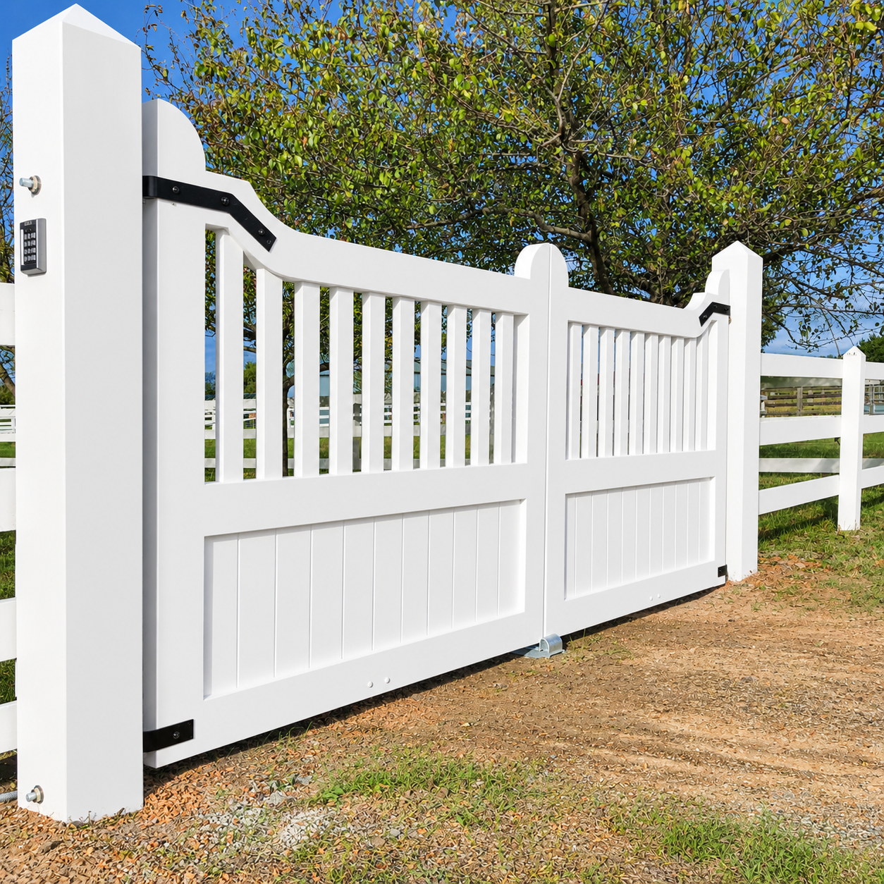 White Ranch Gates Installed Automated