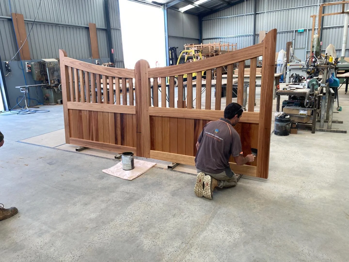 Process of Timber Oiled Premium Front Gates