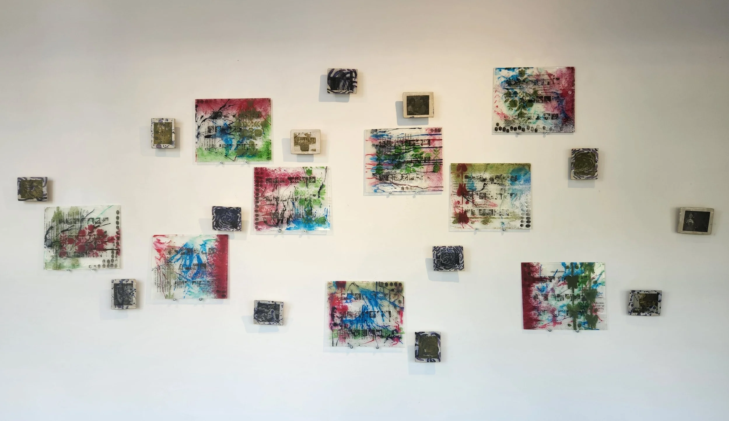 “Like Sand Slipping Away”
October 2026
Ceramic, Glass, Acrylic Paint, Photo Negatives, Ink, Dried Flowers, Beads
72”x36”x2”