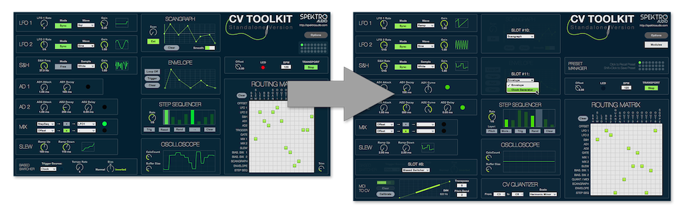 Interface changes from the first 1.0 release to the latest 1.2 update.