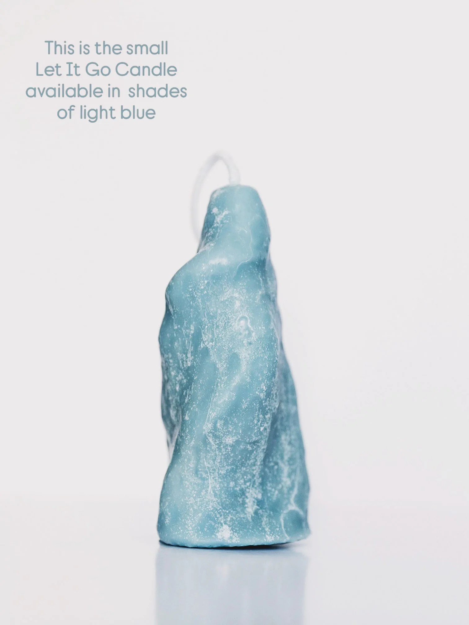 This is the small Let It Go Candle
available in shades of light blue

height: 12cm
burning duration: 7-8 hrs
made from all natural waxes

DM me for more

#letitgocandle #metamorphosis #candlemeditation #transformation