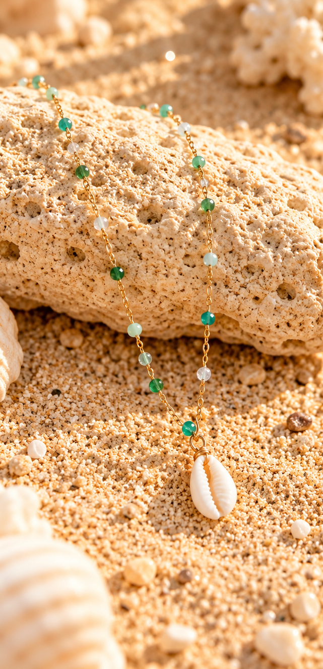 Haumea 14K Gold-Plated Cowrie Shell Necklace 1.png