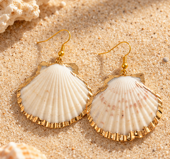 Scallop Shell Earrings on Sunlit Sand (2).png