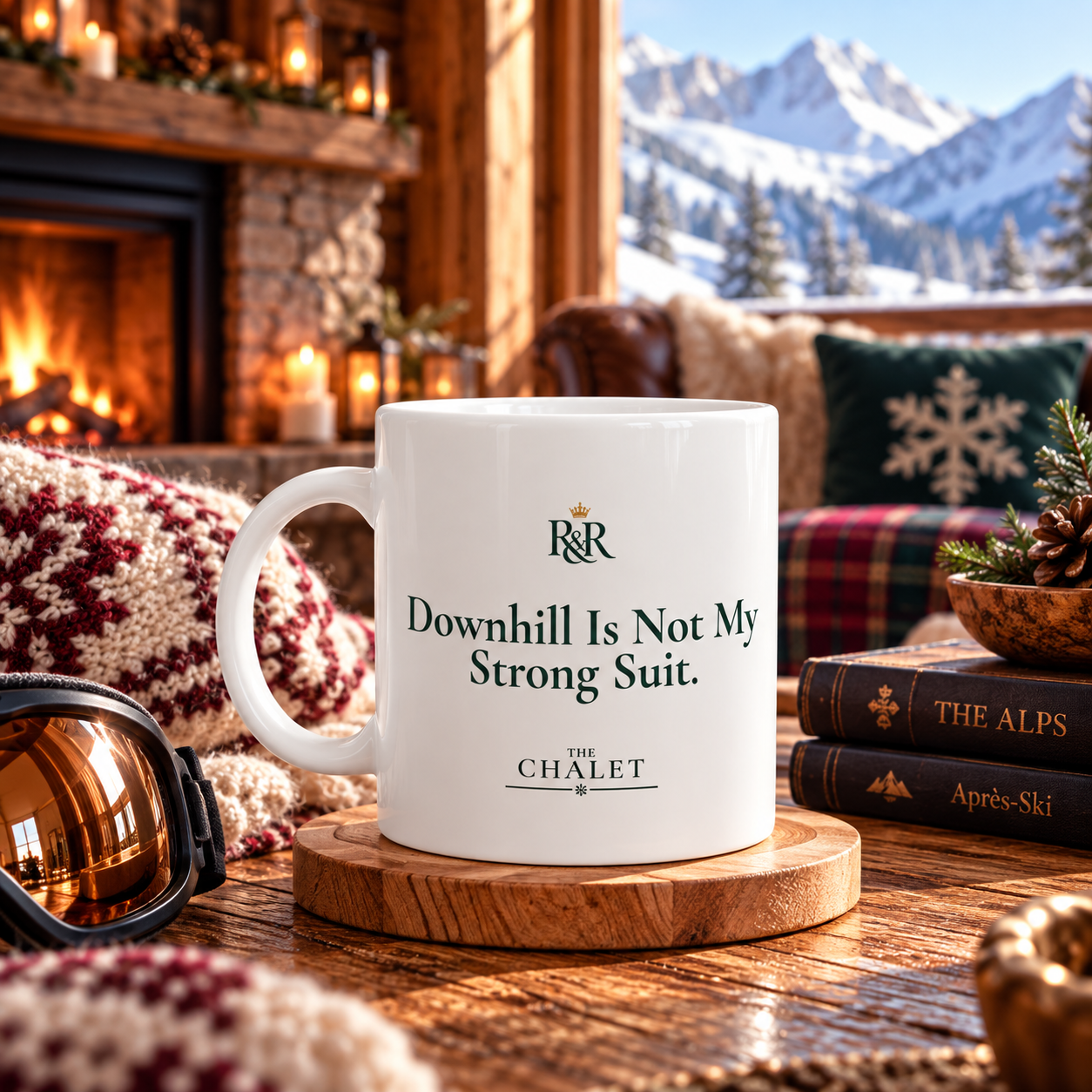 Downhill Is Not My Strong Suit | Ski Holiday Mug