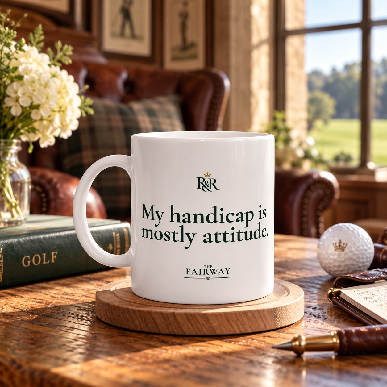 My Handicap Is Mostly Attitude | Golf Mug