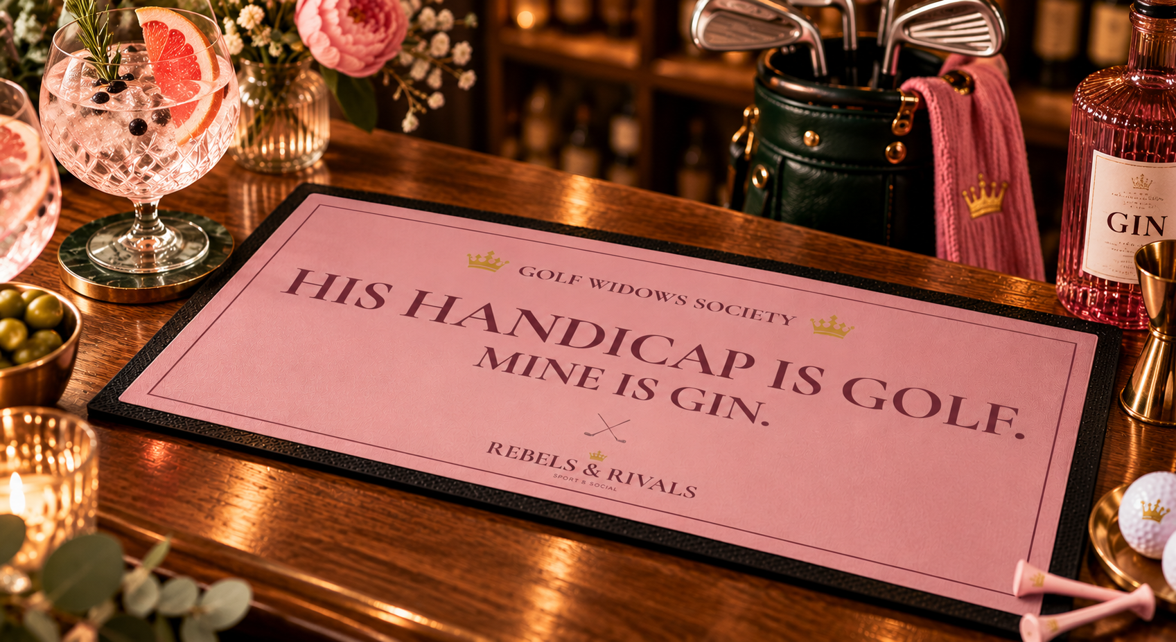 The Golf Widows Society Gin Bar Runner