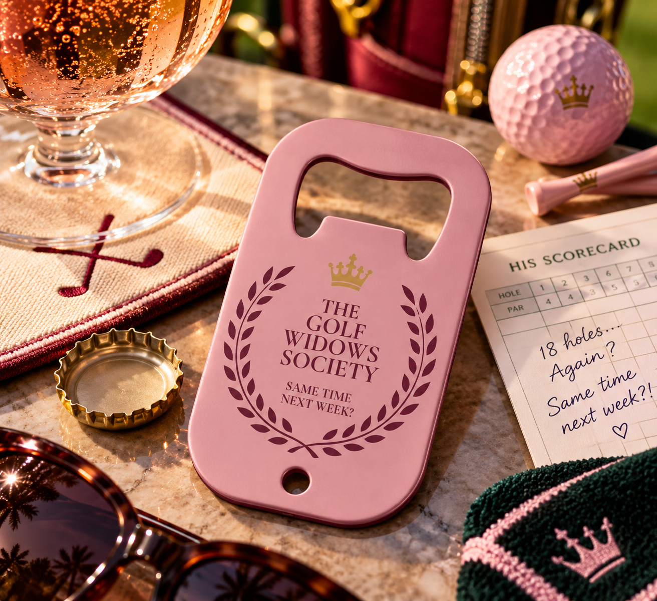 The Golf Widows Society Bottle Opener