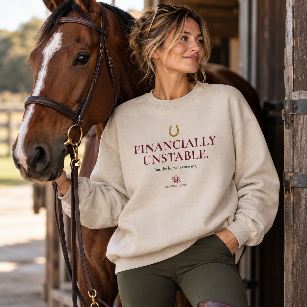 Financially Unstable Heavyweight Sweatshirt — Natural Stone
