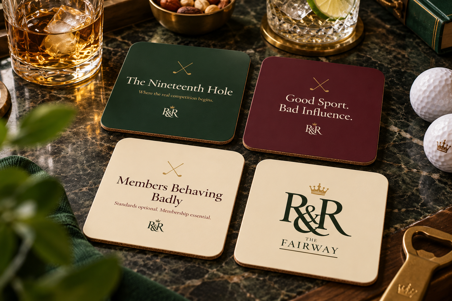The Clubhouse Coaster Set | Set of Four
