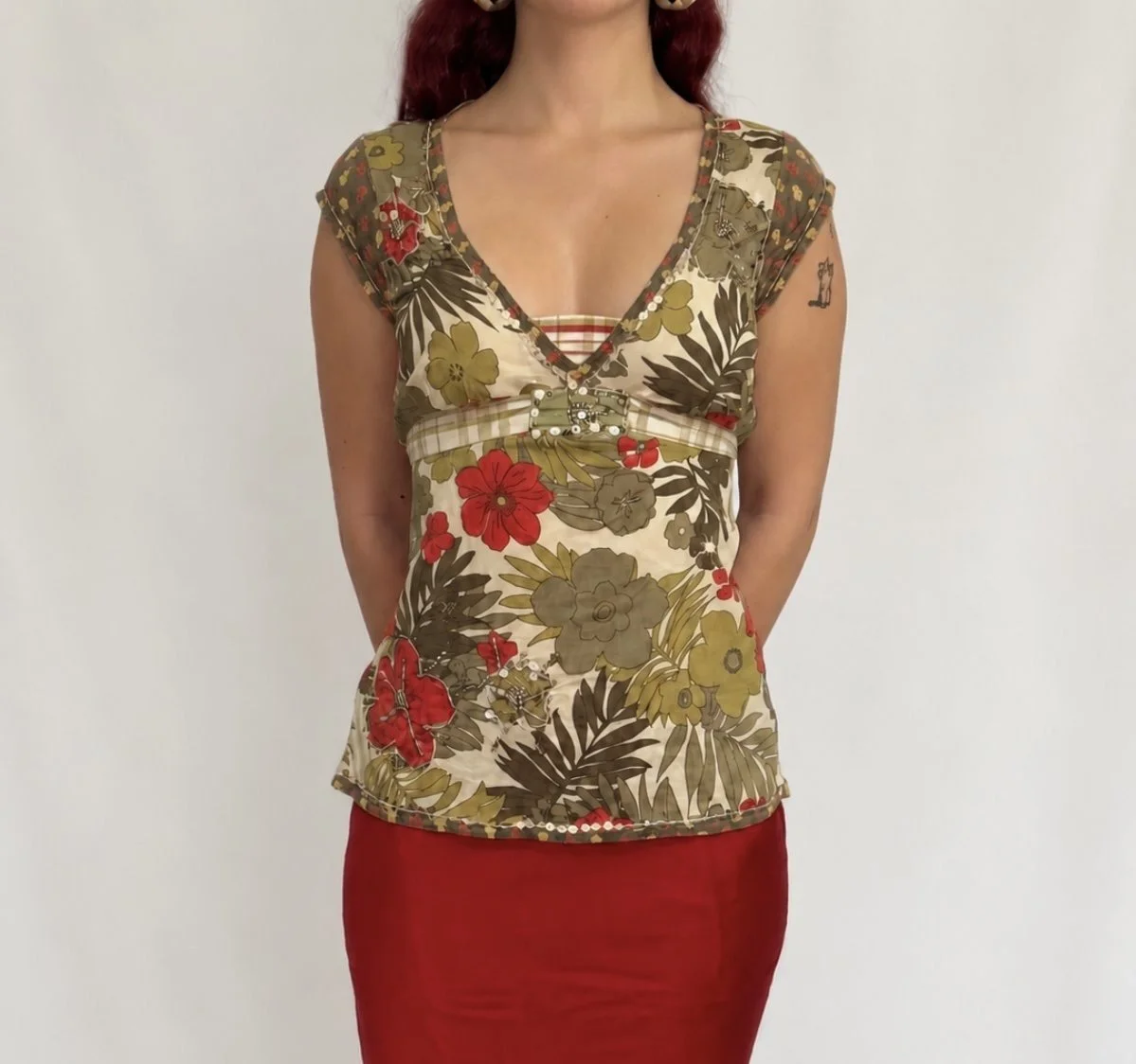 Flowery Embellished Top