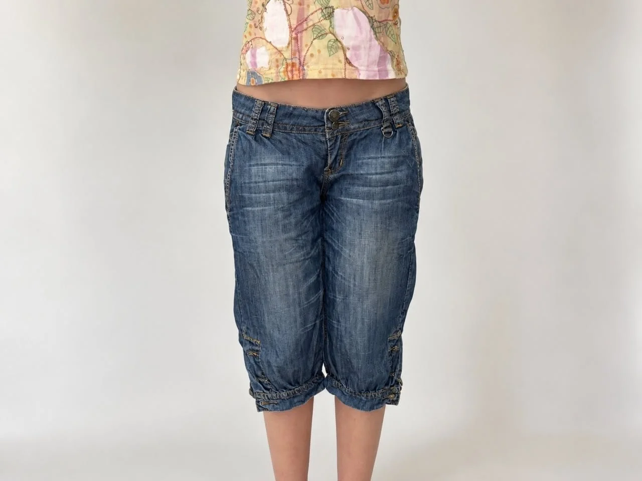 Denim Capri Pants