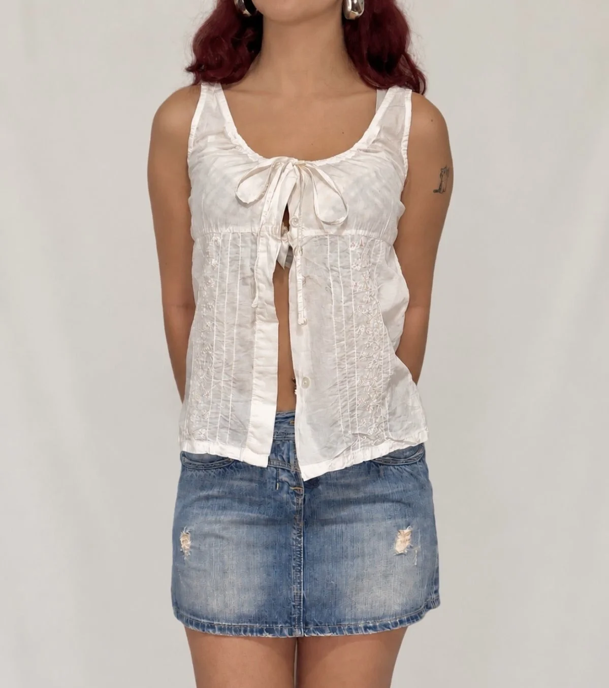 White Embellished Top