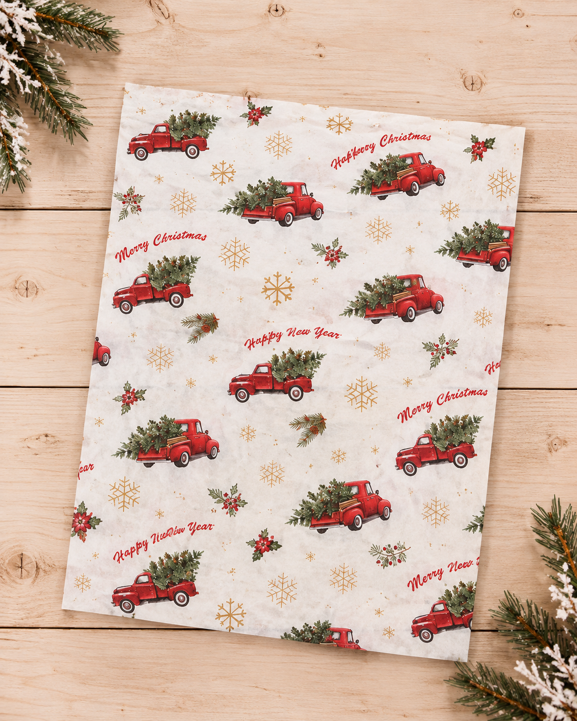 Happy new year/Merry Christmas tissue paper (12ct)